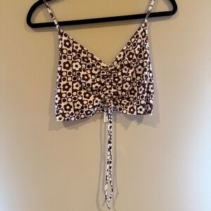 Garage Flower Cropped Tank Top